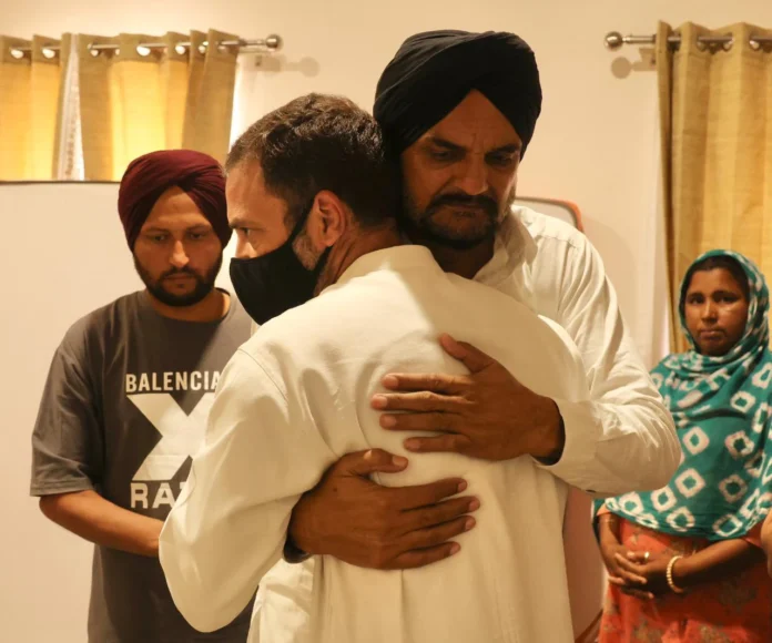 Rahul Gandhi arrives at Sidhu Moosewala's house, meets Singer's family