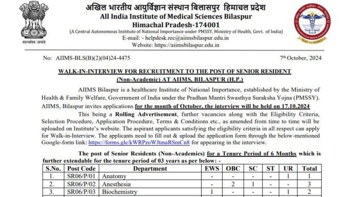 AIIMS Recruitment 2024: Opportunity to get a job in AIIMS without written exam, get monthly salary of 67000, know details