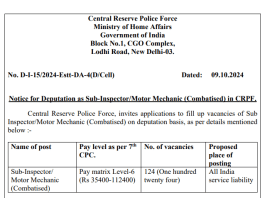 CRPF Recruitment 2024: Opportunity to get a job in CRPF without written exam, salary will be 112000