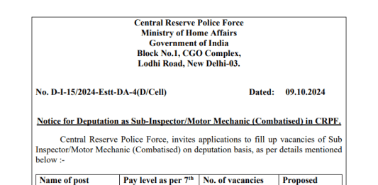 CRPF Recruitment 2024: Opportunity to get a job in CRPF without written exam, salary will be 112000