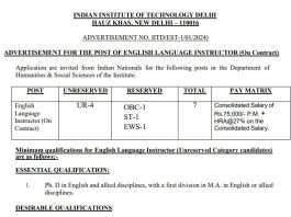 IIT Delhi Recruitment 2024: Opportunity to get a job in IIT Delhi without written exam, monthly salary is 75000