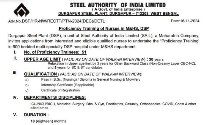 SAIL Recruitment 2024: Job opportunity in Steel Authority of India, know eligibility and apply process