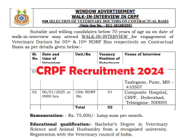 CRPF Recruitment 2024: Opportunity to get a job in CRPF without written exam, just need this qualification, get 75000 monthly salary