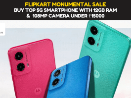 Flipkart Monumental Sale: Buy top 5G smartphone with 12GB RAM and 108MP camera under ₹15000 from Flipkart