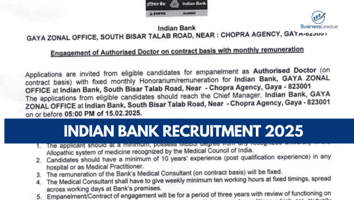 Indian Bank Recruitment 2025: Job in Indian Bank without written exam, apply immediately, only this qualification is required