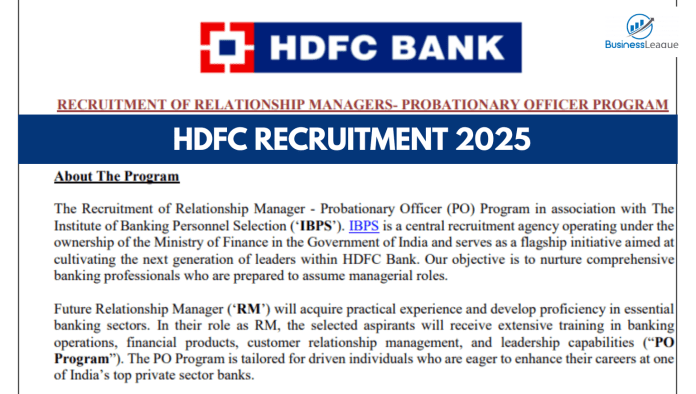 HDFC Recruitment 2025: Golden chance to get job in HDFC Bank, apply soon, will get salary up to 12 lakh per month, know selection & other details