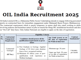 OIL India Recruitment 2025: Great opportunity to get a job in OIL India without exam, get monthly salary of Rs 85,000